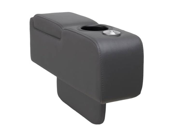Zinea Mobile Armlehne für Loveseat - Leder dunkelgrau