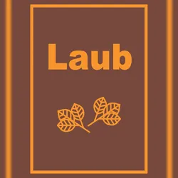 HB-Druck Laub Mülltrennung Schild mit Text Symbol Blätter Blattwerk hochkant A1 (594x841mm)