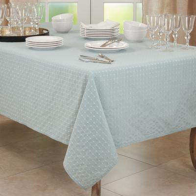 Saro Lifestyle Cotton Blend Tablecloth With Stitched Line Design