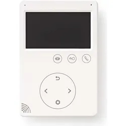 Nedis, Klingel + Türsprechanlage, Sicherheits Kamera für Tür - 4,3" - Entriegelungsfunktion - Farbmonitor - Weiss (Funk)