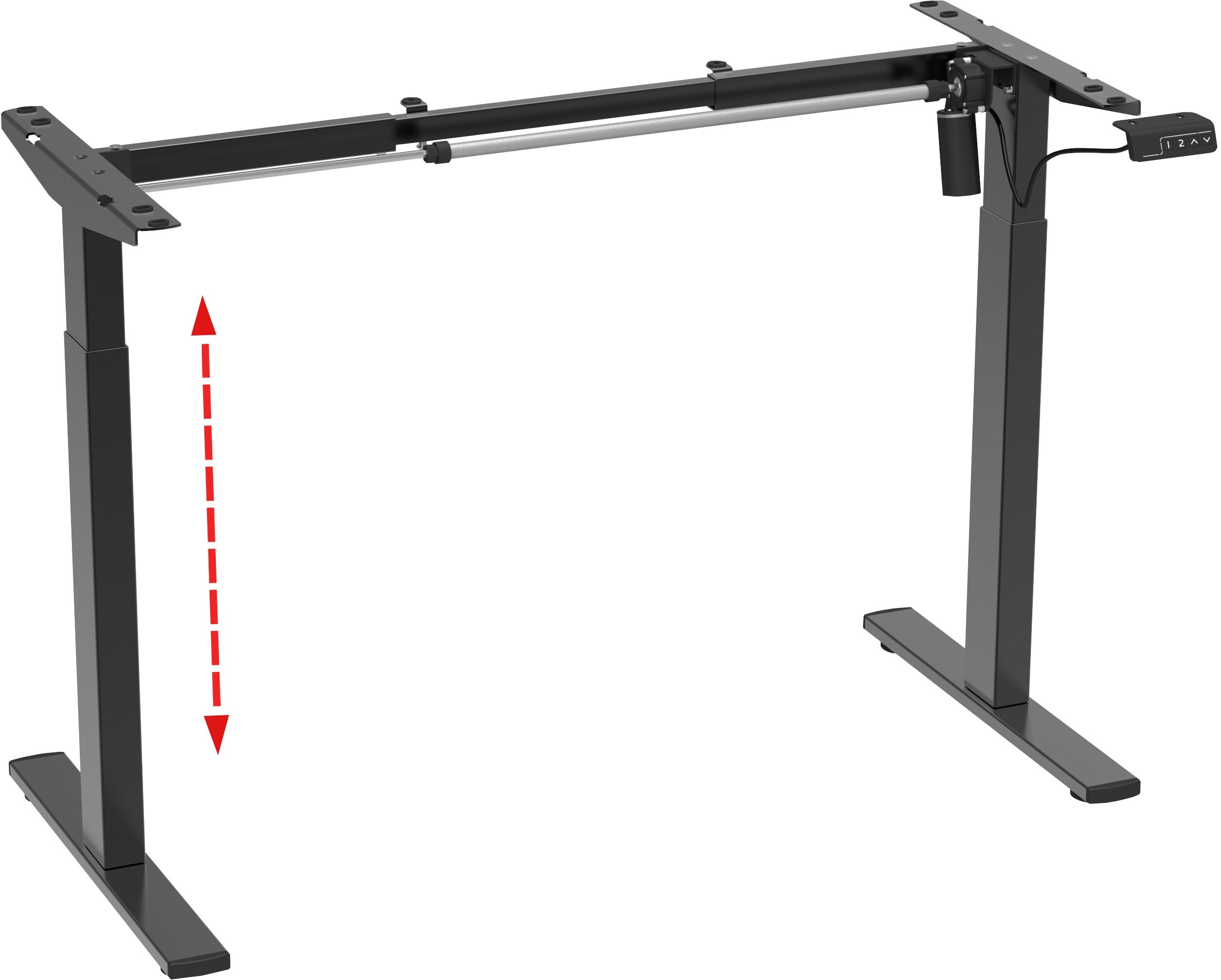 Schreibtisch VCM "Höhenverstellbares Schreibtisch Tischgestell Lona", silber, B:92cm T:48cm, Tische, Schreibtisch