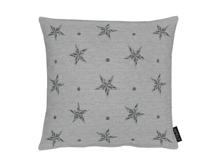 Dekokissen 1502 Schwarz/Grau/Silber 39 x 39cm Mischgewebe