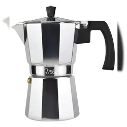 Milu 5048 Espressokocher-Set klassisch aus Aluminium(5-tlg.) für 3 Tassen mit vielen Extras