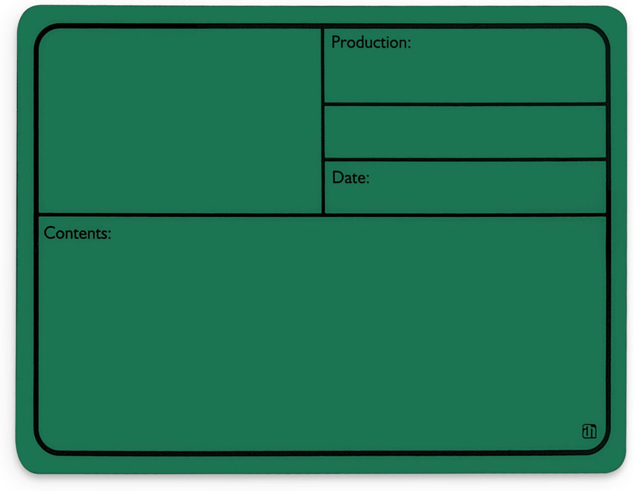 Adam Hall Hardware 88001 M Green - Beschriftungsschild Kunststoff, Magnetisch 177 X127 Mm, Grün