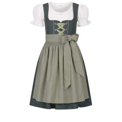 Dirndl NÜBLER "Kinderdirndl Petra", Mädchen, Gr. 122, EURO, grün, Obermaterial: 100% Baumwolle CO., Kleider