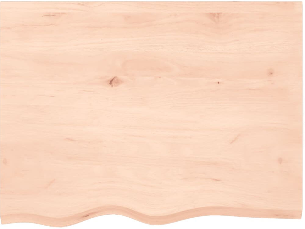 Alpen Home vidaXL Table Top Wooden Desk Top for Table Treated Solid Wood Oak Live Edge Natural 60cm H x 80cm W x 2cm D