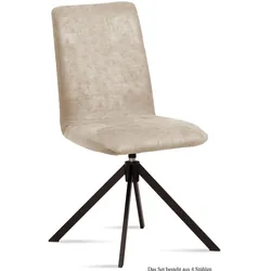 ESSZIMMERSTUHL drehbar (4er-Set) Deanne 47x92x60 Schwarz/Natur