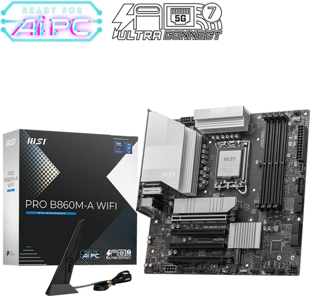 MSI PRO B860M-A WIFI moederbord voor Intel