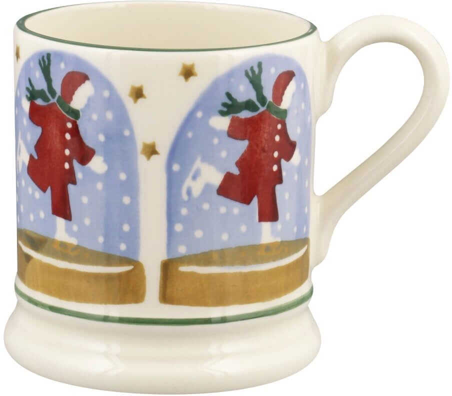 Emma Bridgewater Festive Half Pint Mug - Ice Skater Snow Globe