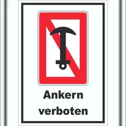 HB-Druck Ankern verboten Aufkleber A4 (210x297mm)