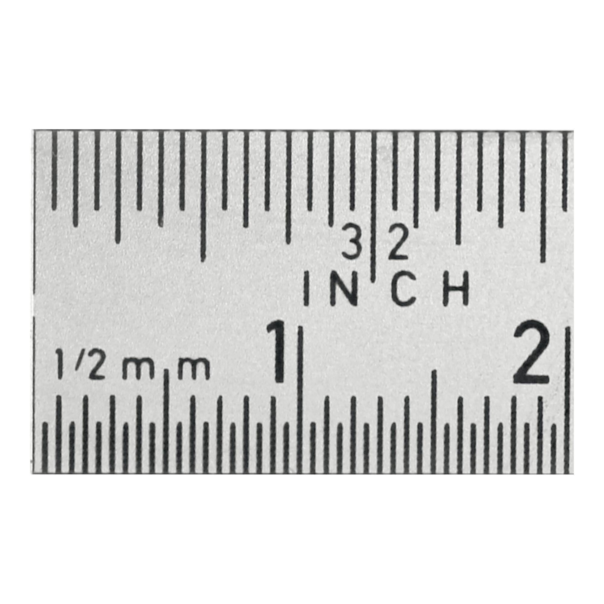 HOLEX Stahlmaßstab biegsam schmal rostfrei mattiert mit mm/Inch Ablesung 200 mm (461810 200)
