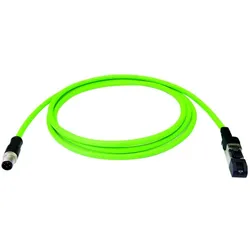 Telegärtner STX M12x1-RJ45 VL D-kod. Cat.5, Server Zubehör, Schwarz, Grün