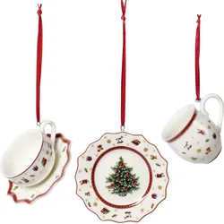 Toy's Delight Tablewareset Christbaumschmuck weiß 3 St.