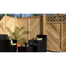 Sichtschutzwände Klassik 90 x 180 cm – Sichtschutzzaun aus Sibirischer Lärche, naturbelassen – klassischer Holzzaun – Zaunelemente für Garten