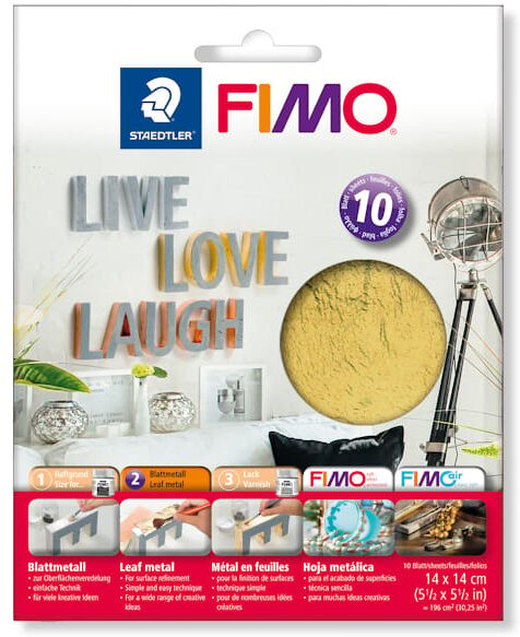 Fimo Acces Leaf Metal Guld 5st
