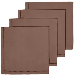 STOFFSERVIETTEN 4er-Set braun 45/45 cm, 100% Baumwolle