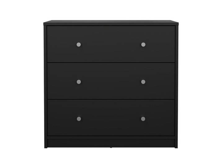 Calicosy 51. Kommode mit 3 Schubladen lise 72,4/30,1/68,3 cm, Schwarz, 30.1x68.3x72.4 cm, Kleinmöbel, Kommoden, Kommoden