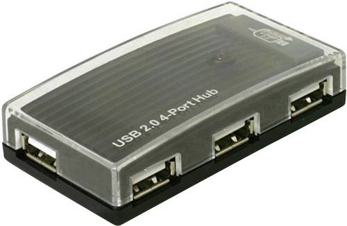 Delock 61393 USB-Hub 4 Port USB-A USB 2.0 480 MBit/s Schwarz