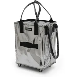 Shopper mit Rollen, medium Hulken Bag Hulken silberfarben, Designer Alex & Yoni Sheleq, 40x56x30 cm