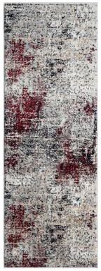 MDA Rugs Kimberly Collection Black/Red Abstract Area Rug