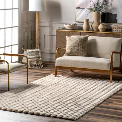Nuloom Jeni Solid Plush Machine Washable Area Rug