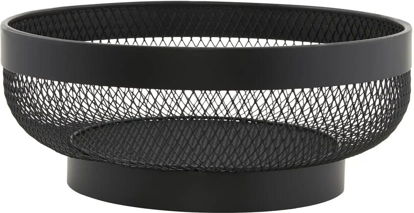 Justinus Obstkorb  LifeStyle ¦ schwarz ¦ Metall ¦ Maße (cm): H: 9,5  Ø: 25
