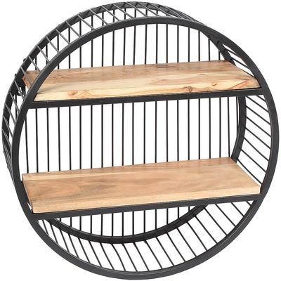 Wandregal AMBIENTE HAUS "Urban rundes Wandregal - (H) 60cm", schwarz, B:23cm H:60cm T:60cm, Holzwerkstoff, Regale, Wandregal