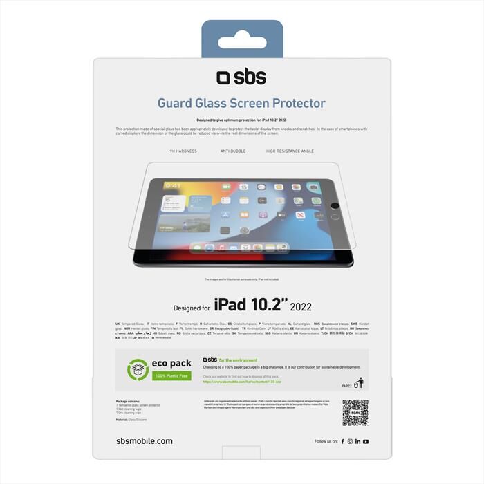 SBS Screen Protector Tascrglipad10222-trasparente