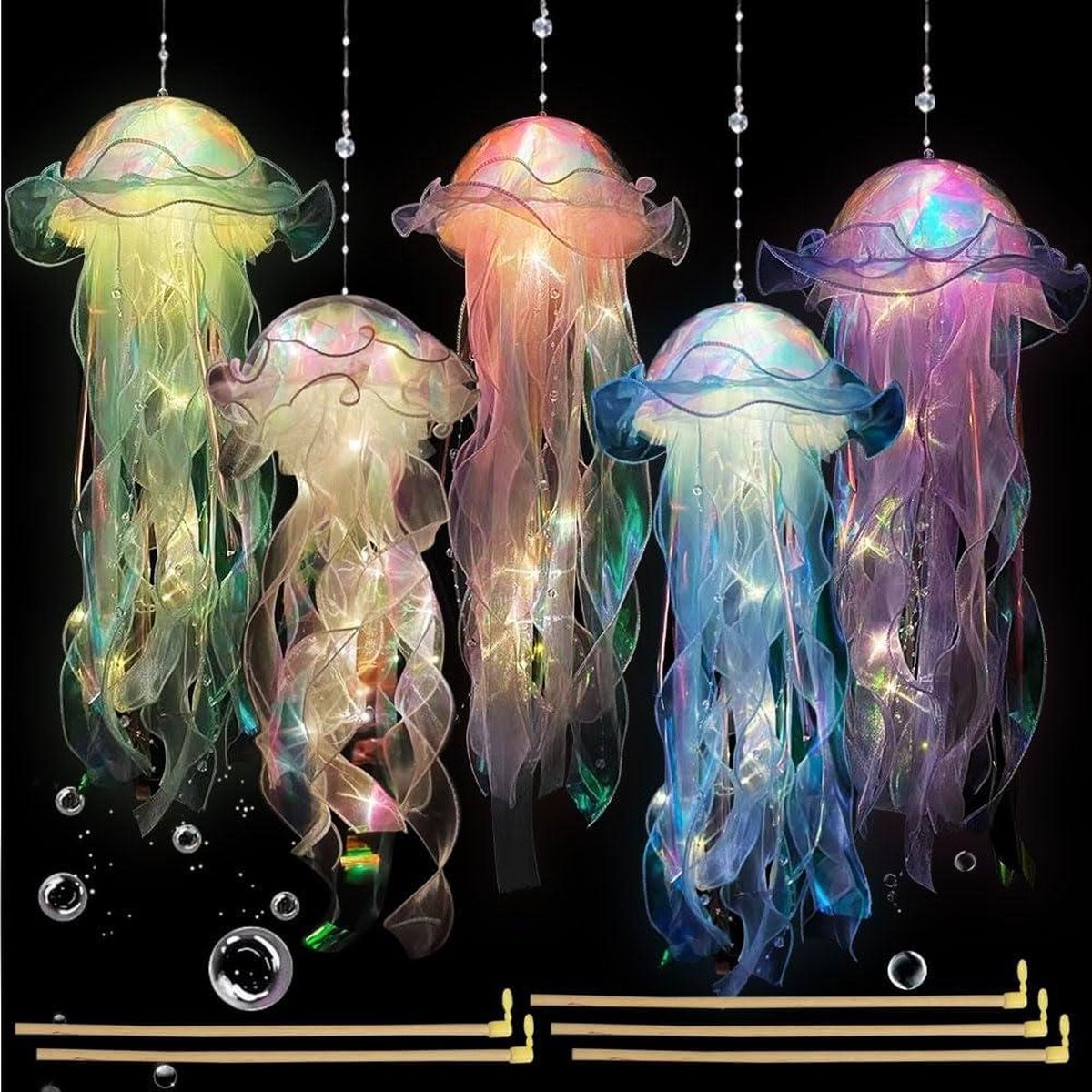 Decoratieve Sfeerverlichting Kwallen Lamp met Oplaadbare Batterij