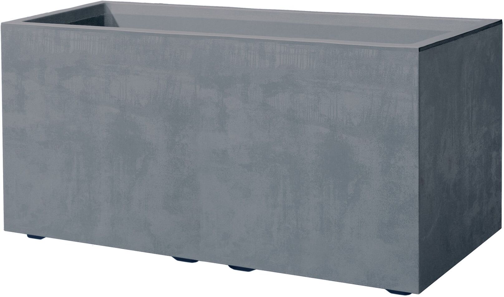 Deroma Pflanzkasten Millennium Kunststoff 78 cm aschgrau mit Ablauflöchern