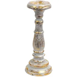 Small Candle Stand - White Gold