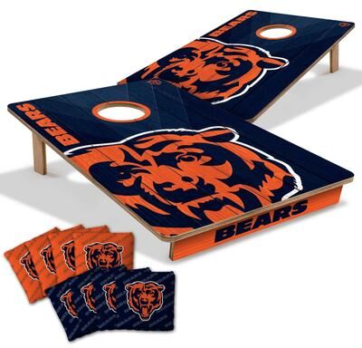 Skip's Garage Chicago Bears NFL Tailgate Cornhole Board Set