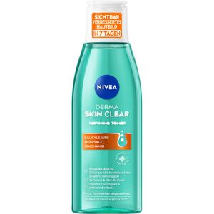 Nivea Gesichtswasser Derma Skin Clear Refining Toner, klärend, mit Salicylsäure und Niacinamid, für fettige Haut, 200 ml