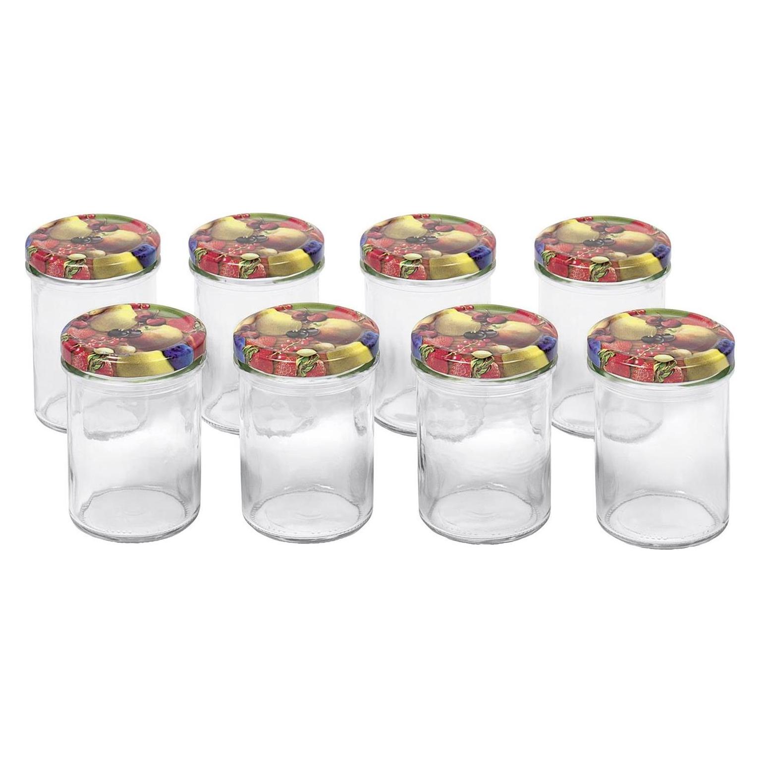 Emsy Schraubdeckelglas 230ml mit 66mm TO-Deckel Obstde8er Tray (8 Stk., 0.23 l) (EMSY)