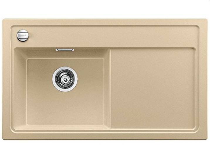 Blanco ZENAR 45 S, Küchenspüle, Granitspüle aus Silgranit PuraDur inklusiv 519226, 1 Stück, Spülbecken links, champagner, Granitspüle aus Silgranit PuraDur inklusiv Holzschneidbrett