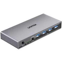 Unitek KVM-Schalter 8K@60Hz USB 3.0 5Gbps DP, KVM Switch, Grau
