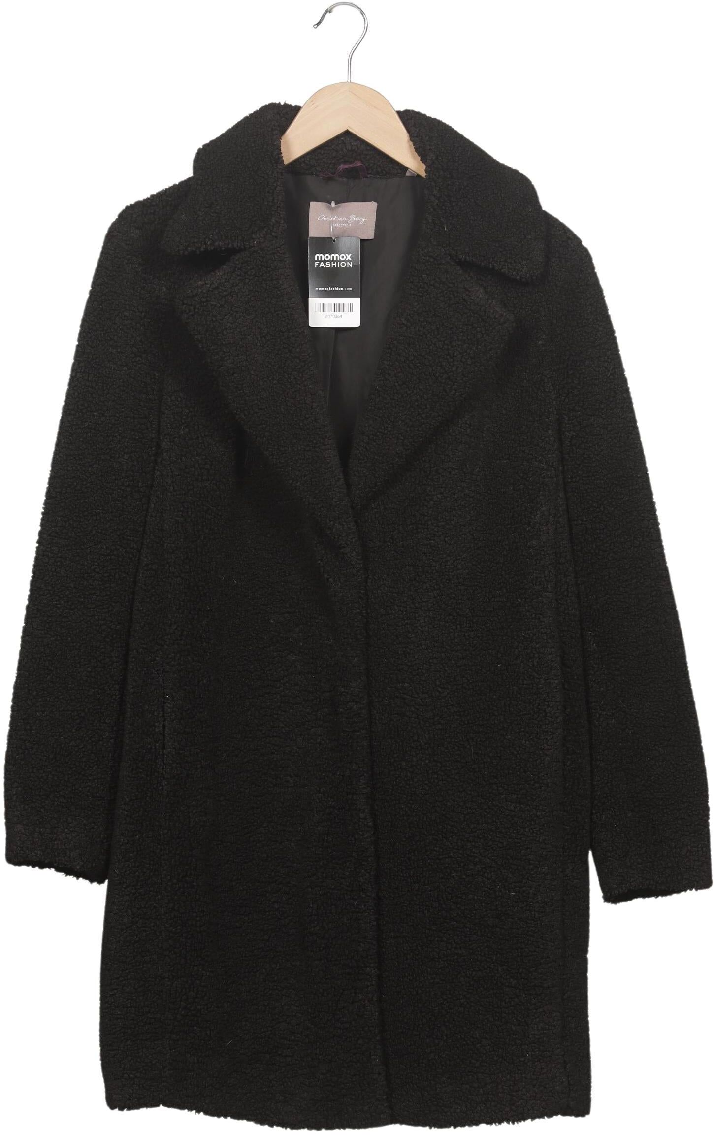 Christian Berg Damen Mantel, Schwarz, Gr. EU 38, Synthetik - Second Hand