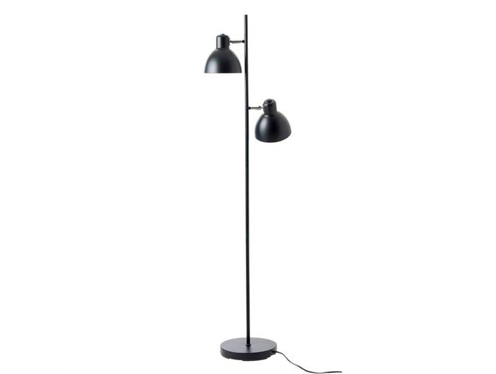 Lampadaire en métal noir mat et chrome