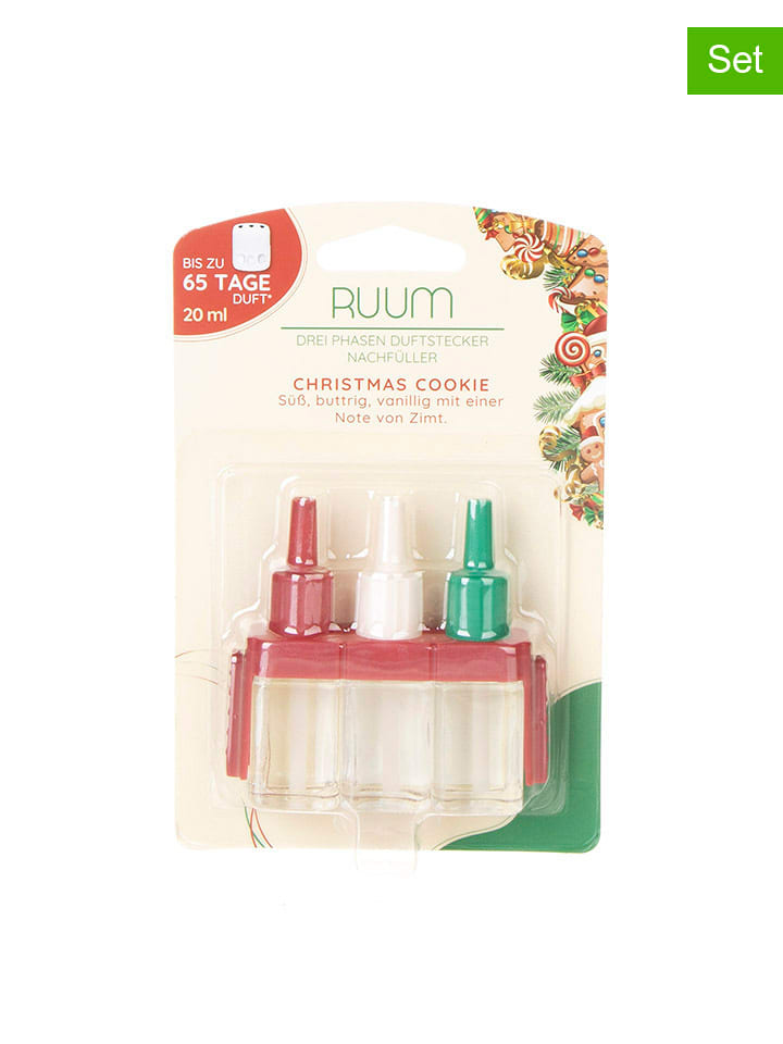 Ruum 6er-Set: 3-Phasen-Duftstecker "Christmas Cookie", je 20 ml - onesize