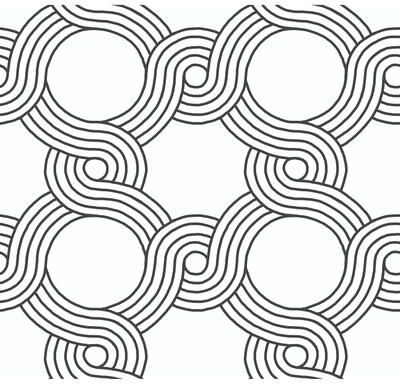 York Wallcoverings The Twist Black Wallpaper