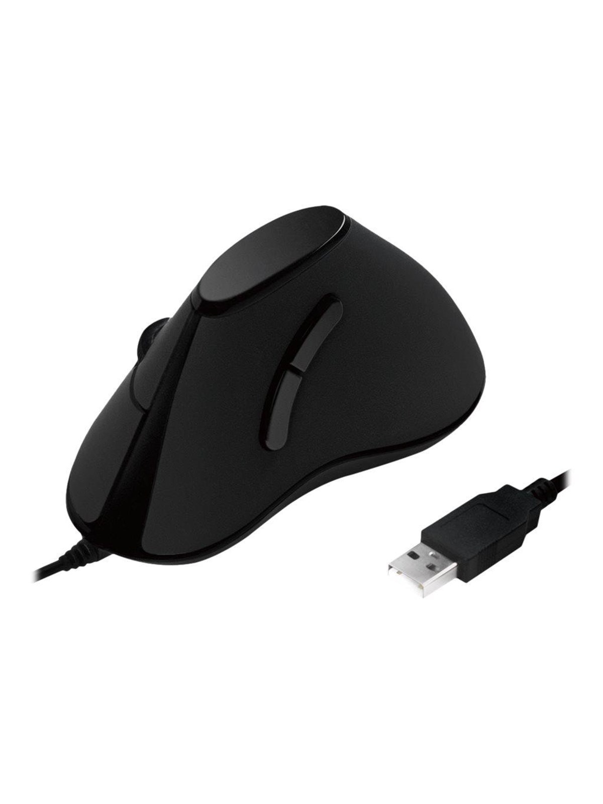 LogiLink Ergonomic vertical mouse USB 100dpi black - Vertical mouse (Schwarz)