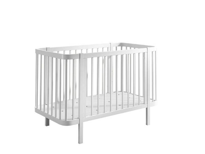 PREISBRECHER Babybett PEPPINI, in weiß, Nadelholz massiv - 74x84x145cm (BxHxT)