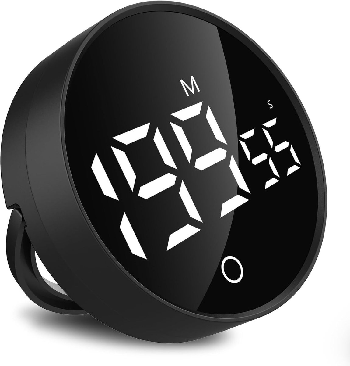 Digitale Keuken Timer met LED Scherm, 3 Geluidsniveaus en Magnetische Houder, Zwart