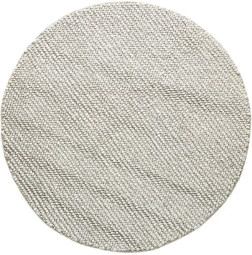 Höffner Handgewebter Naturteppich  Ruhpolding ¦ beige ¦ Wolle Ø: 160