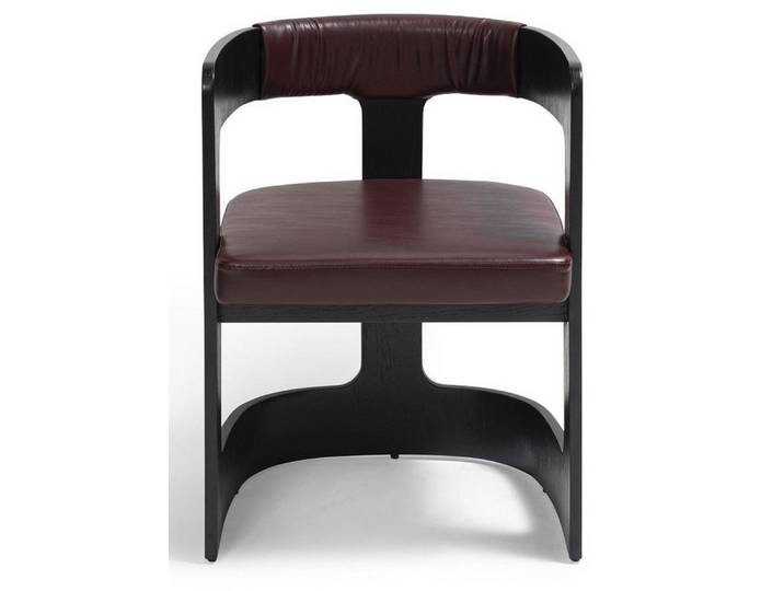 JVmoebel Esszimmerstuhl Stuhl Modernes Design Leder Holz Schwarz Bequem Elegant Stilvoll, Made in Europa