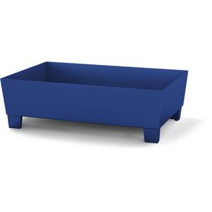 asecos Auffangwanne 2508, aus Stahl, 123,6 x 81,5cm, mit Stahl-Gitterrost, unterfahrbar, 205 Liter