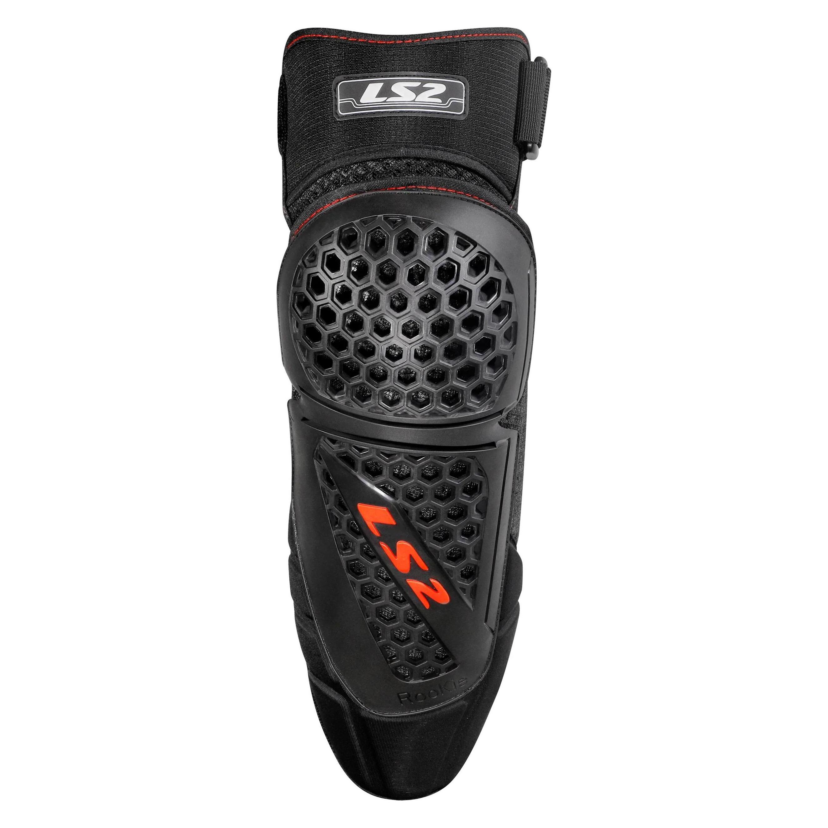 LS2 Rookie Knieprotektoren, schwarz/rot, S - L (L, S, Knieschoner, Paar) (820641PTK01)