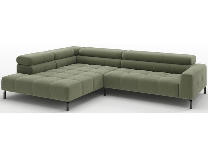 Lounge Handmade Ecksofa LH-CELSO 2.0, olive, Cord