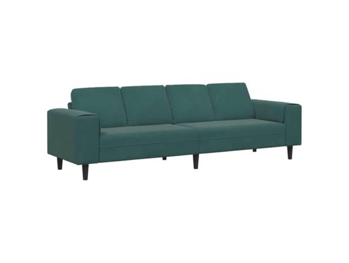 Todiikf Modernes 4-Sitzer Sofa Dunkelgrün 250 x 77 x 76 cm Couch Gemütliche Polsterecke für Wohnzimmer und Aufenthaltsraum, atmungsaktiver Stoffbezug mit stabilen schwarzen Beinen.
