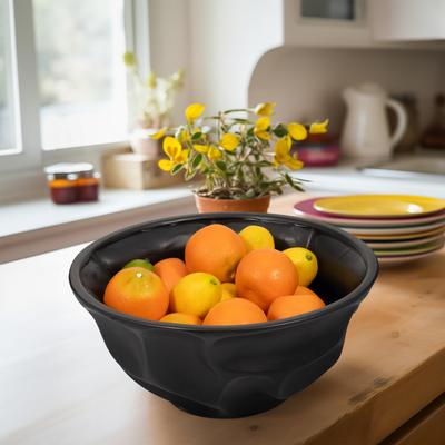 "Sagebrook Home's Arleta Black Stoneware Bowl - Elegant Home Tableware Accessory - 15"" x 15"" x 7"""